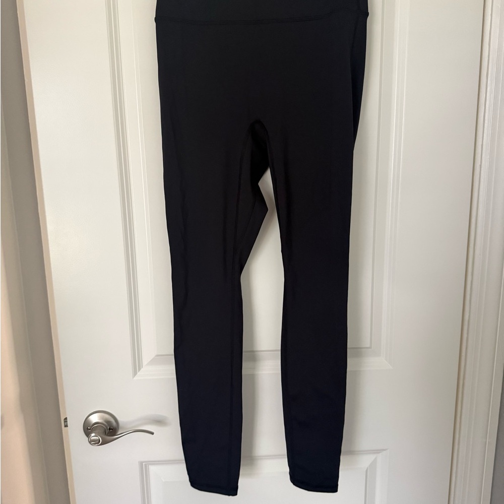 Fabletics Black High-Waisted Leggings no middle seam